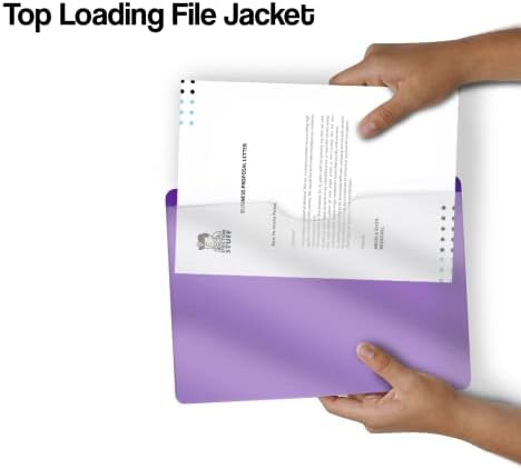 Purple Plastic Folders with Closed Sides, Doctor Stuff, Letter Size, Clear Front Top Loading Job Jacket, Documents Holder for Office, High School and Medical Files, Pack of 50 - Image 5