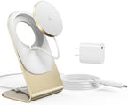 Magnetic Wireless Charger for iPhone 17-12 Series + Aluminum Charger Stand by Kabysio
