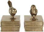 NIKKY HOME Decorative Bird Bookends Gold Book-Shaped Non-Slip Cute Book Ends for Nursery Shelves Children Girls by NIKKYHOME
