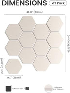 Fluxynara Extra Large 12-Pack Felt Bulletin Board Tiles, Oatmeal - Image 2