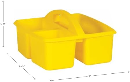 Teacher Created Resources� Yellow Plastic Storage Caddy, Pack of 6 - Image 5