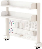 Clamp On Desk Organizer Shelf,Desk Extender Pegboard,White,39.4in by jvsufuik