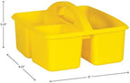 Teacher Created Resources Yellow Portable Plastic Storage Caddy 6-Pack for Classrooms, Kids Room, and Office Organization, 3 Compartment - Image 3