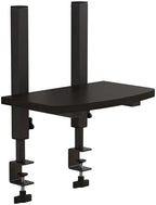 Adjustable Clamp-On Monitor Riser for Desk, Height Adjustable Monitor Stand with Space-Saving Design, Black MDF Shelf for Home Office, Workstation, and Study Setup (Black) by Unknown