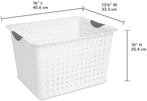 Sterilite Deep Ultra Basket, Open Top Plastic Storage Organizer, 12-Pack - Image 4