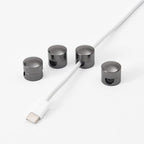 BRIGHTTIA Cable Clips - Premium Brass Cord Management for Home, Office & Car - Multipurpose Wire Holder Organizer - Sleek & Durable Design - Ideal Gift for Men, Women & Students - 4-Pack (Gunmetal) by BRIGHTTIA%C2%AE