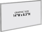 Azar Displays 122012 Self Adhesive Tape Clear Acrylic Wall Sign Holder Frame 11.5" W x 2.5" H - Landscape, 10-Pack - Image 2