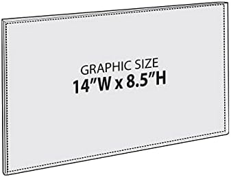 Azar Displays 122012 Self Adhesive Tape Clear Acrylic Wall Sign Holder Frame 11.5" W x 2.5" H - Landscape, 10-Pack - Image 2