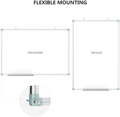 Lockways White Board Dry Erase Board 48 x 31 Inch, Magnetic Whiteboard - Image 2