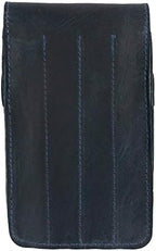 Pen Holder, Pencil Case, Minimalist Style Holder, Classic Storage, Full Grain Leather, Handmade, Slate Blue - Image 2