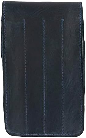 Pen Holder, Pencil Case, Minimalist Style Holder, Classic Storage, Full Grain Leather, Handmade, Slate Blue - Image 2