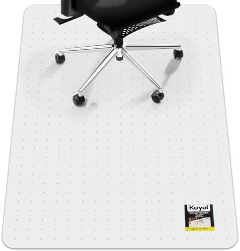 Kuyal Office Chair Mat for Carpet, Clear Heavy Duty Computer Chair Mat by Kuyal