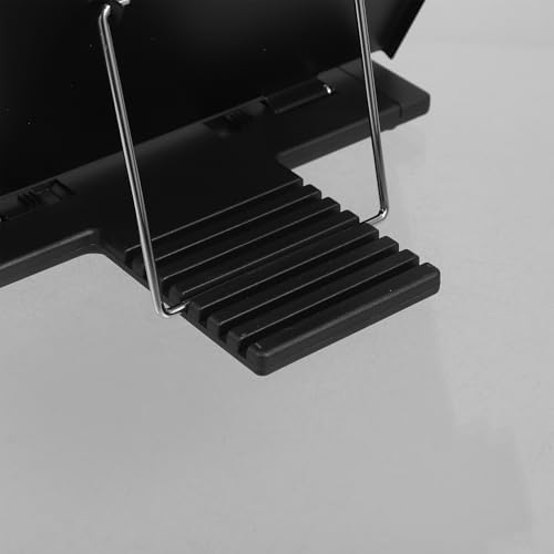 Luxshiny Adjustable Black Document Holder and Copy Stand Desktop Reading Holder for Office Use with Folding Design - Image 3