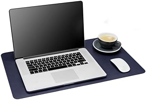 Gallaway Leather Desk Mat - Office Writing Desk Pad, Medium 24" x 14" Navy Blue, Gift Ready Elegant Computer Desk Cover Protector by GallawayLeather