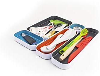 Three by Three Seattle Metal Drawer Organizer Tray Set, 5-Pc, 1" (Gray Mix) - Image 5