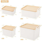 ANMINY White Plastic Storage Bins Baskets with Lids, 12-Pack, 2XL+4L+2M+4S - Image 4