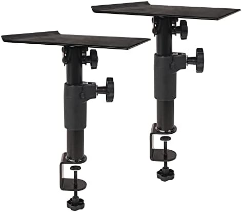 Sound Town 2-Pack Desktop Clamp-On Studio Monitor Speaker Stands with Horizontal/Vertical Speaker Orientation (STSD-DCM-Pair) by SOUNDTOWN