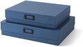 Soul & Lane - Legal Size Document Storage Boxes with Lids, Set of 2, Blue by SoulLane