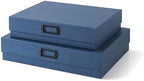 Soul & Lane - Legal Size Document Storage Boxes with Lids, Set of 2, Blue by SoulLane