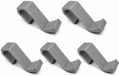 Bunk Bed Hooks for Dorm Room, Over Bed Storage Hooks for Backpack & Accessories, 5 Pack (Grey) by Unknown