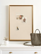 Kate and Laurel Adlynn Rectangle Framed Linen Fabric Pinboard, 24 x 36, Gold, Traditional Beveled Bulletin Board for Vintage Home Wall Organization or Aspirational Vision Board - Image 3