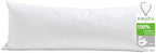 TOPGREEN Organic Feathers Down Lumbar Pillow Insert 14x36, White by TOPGREEN