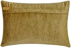 The HomeCentric Decorative Gold Pack of 2, 12"x14" (30x35 cm) Lumbar Pillow Cover, Velvet Lattice, Trellis & Quilted Oblong Pillow, Geometric Pattern Modern Style - Gold Oud - Image 3