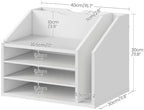 CHOEZON Wooden Desk Organizer, File Organizer with Adjustable Partitions - Image 5