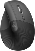 Logitech Core 910-006466 Ergo Series Lift Vertical Ergonomic Wireless Mouse Bluetooth/USB Graphite Bundle with Deco Essentials Keyboard and Mouse Gel Memory Foam Wrist Pads - Image 2
