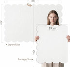 Scalloped Bulletin Board 40x30 inches, Decorative Felt Pin Board for Wall - Image 2