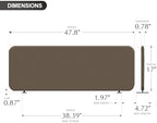 DECOLAB Desk Divider, Privacy Tabletop Partition Panel 48"x18", Taupe - Image 6