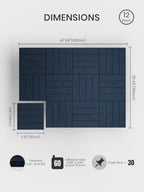 Bumusty 48" x 36" Large Cork Board Alternative, Carbon Blue - Image 2