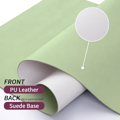 Bloss Extra Large Desk Mat 55" x 24", Waterproof Student Study Desk Mat, PU Leather Computer Writing Desk Pad, Non-Slip Dressing Table Cover Protector for Home Office and Decor - Beige - Image 4