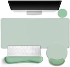 LIMKRIAN Sage Green Mouse Pad Set, XXL Desk Matt for Desktop Decor by LIMKRIAN