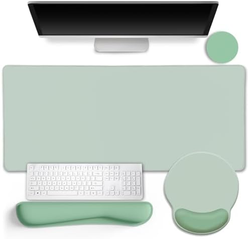 LIMKRIAN Sage Green Mouse Pad Set, XXL Desk Matt for Desktop Decor by LIMKRIAN