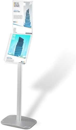 Thyle Acrylic Advertising Brochure Sign Holder Stand Displays 8.5x11 Inch for Menu Flyer Paper Document Brochure Area Landscape Free Standing Literature Business Outdoor by Thyle