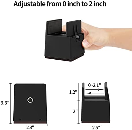 Bed Risers 2 Inch with Adjustable Screw Clamp,4 Pack Black - Image 2