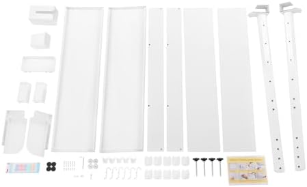 Desktop Bookshelf Clip-on Desk Shelf with Spacious Pegboard, Multipurpose Clamp On Desk Organizer Desktop Organizer Desk Pegboard for Office Home Gaming (White) - Image 5