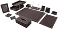 Leather Desk Set, 13-Piece All-in-One – Executive Desk Accessories & Office Supplies,Desk Organizer with Desk Pad & Blotter, 2-Tier Letter Tray, Luxury Office Desk Decor & Boss Gifts (Brown) by RitPin