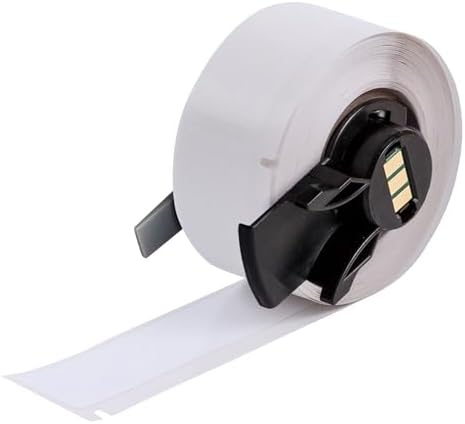 Brady PTL-8-423 TLS 2200 and TLS PC Link 0.5" Width x 50' Height, B-423 Permanent Polyester, Gloss Finish White Thermal Transfer Portable Printer BradyBondz Label by BradyCorp