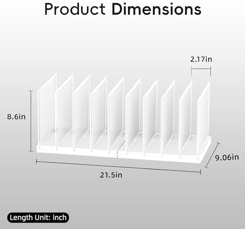 9-Section Desk File Organizer, Vertical File Holder, Mesh Desktop File Folder Metal File Organizer Stand for Office Home Classroom, White - Image 2