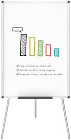 VIZ-PRO Whiteboard Easel, 36 x 24 Inches, Portable Tripod Dry Erase Board by VIZ-PRO