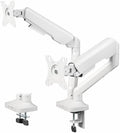 VIVO Dual Pneumatic Arm Ultra-Wide Monitor Mount for up to 35 inch Screens, Holds 26.4 lbs per Arm, Desk Mount Monitor Stand for 2 Ultrawides, White, STAND-V200OW by VIVO