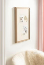 Kate and Laurel Oakhurst Rectangle Framed Linen Fabric Pinboard, 15 x 24, Light Tan, Traditional Bulletin Board with Stepped Profile for Motivational Vision Board or Wall Organization - Image 4