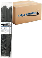 Kable Kontrol Cable Zip Ties, 24 Inch, 1000 Pcs, HD 175lbs Test, Black by KABLEKONTROL%C2%AE