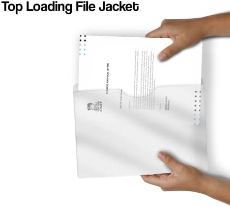 White Plastic Folders with Closed Sides, Doctor Stuff, Letter Size, Clear Front Top Loading Job Jacket, Documents Holder for Office, High School and Medical Files, Pack of 50 - Image 5