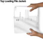 White Vinyl Pocket Folders, Doctor Stuff, Closed Sides, Letter Size, Clear Front Top Loading Job Jacket, Documents Holder for Office, High School and Medical Files, Pack of 25 - Image 5