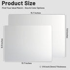 Glass Gaming Mouse Pad, Hard Mousepad for Gaming, 15.7” x 11.8” Ultra-Smooth Micro-Etched Surface Mousepad, Improved Precision & Speed, Anti-Slip Base, Silver - Image 2