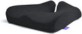 Cushion Lab Patented Pressure Relief Seat Cushion for Long Sitting Hours on Office & Home Chair - Extra-Dense Memory Foam for Soft Support. Car Pad for Hip, Tailbone, Coccyx, Sciatica - Black by CUSHIONLAB