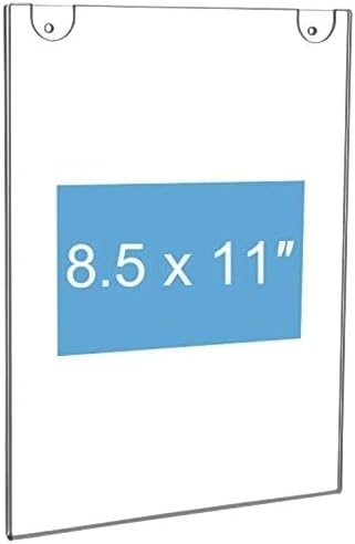 NIUBEE Acrylic Sign Holder 8.5 x 11 Clear Plastic Wall Mount Frame 10 Packs - Image 4